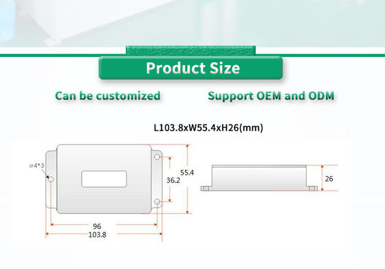 UNIVO UBIS-526Y RS232/RS485/TTL Dual Axis Inclinometer for Industrial X-Y Measurement